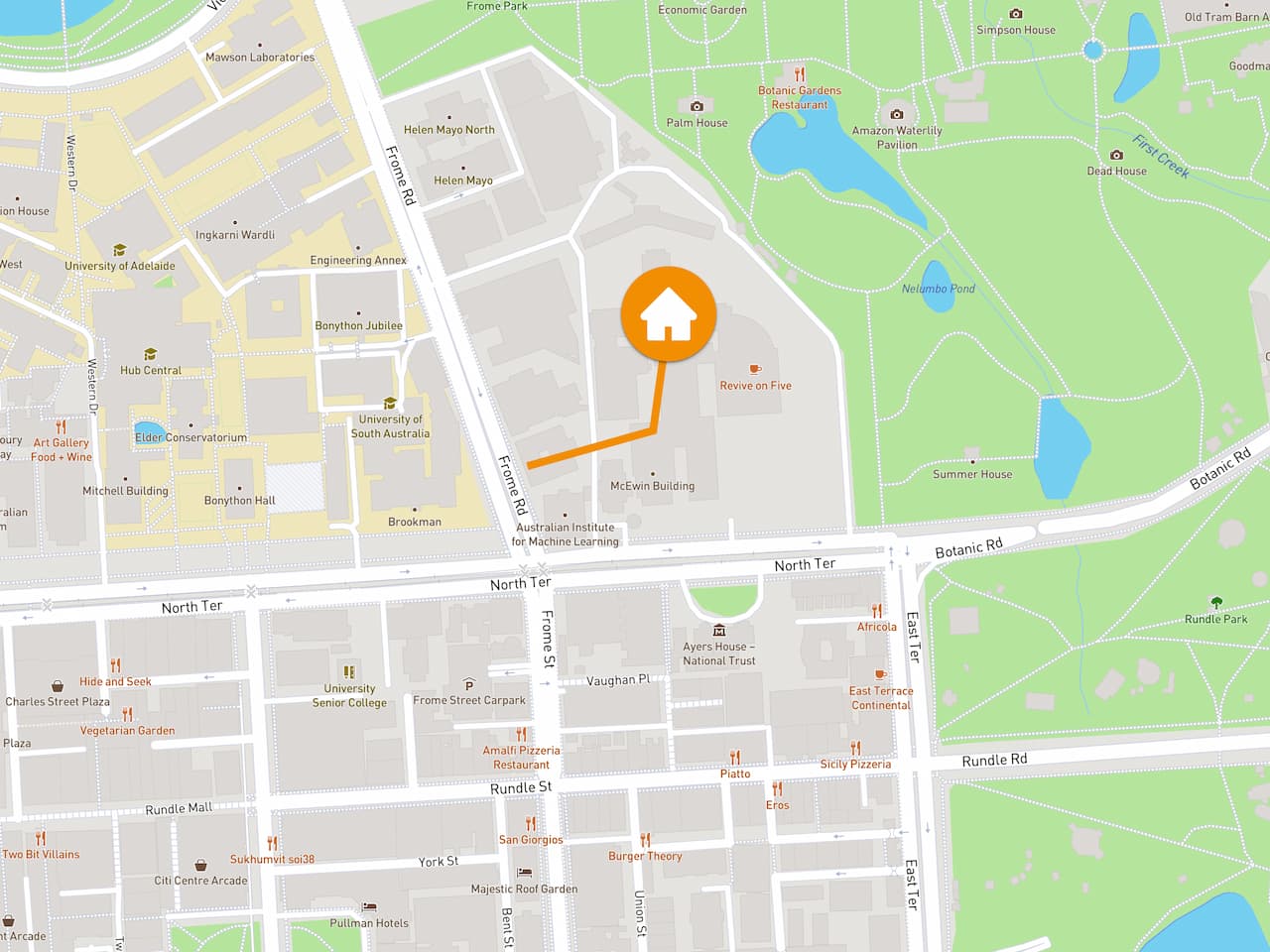 Map of Adelaide, Australia